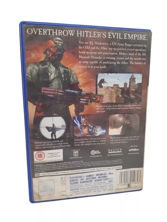 GRA RETURN TO CASTLE WOLFENSTEIN OPERATION RESURECTION PLAYSTATION 2 (PS2)