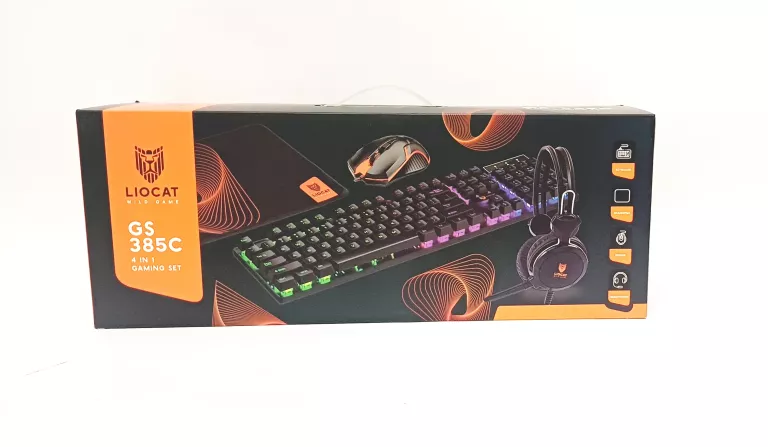 ZESTAW GAMINGOWY 4 W 1 LIOCAT KLAWIATURA + MYSZ + SŁUCHAWKI + PODKŁADKA