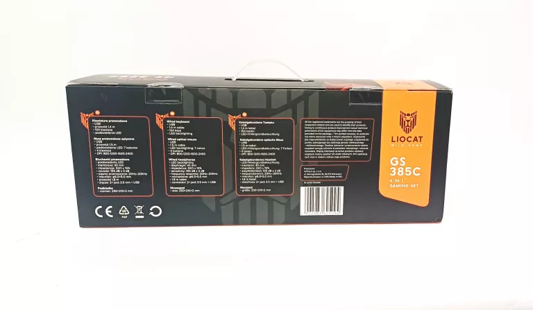 ZESTAW GAMINGOWY 4 W 1 LIOCAT KLAWIATURA + MYSZ + SŁUCHAWKI + PODKŁADKA