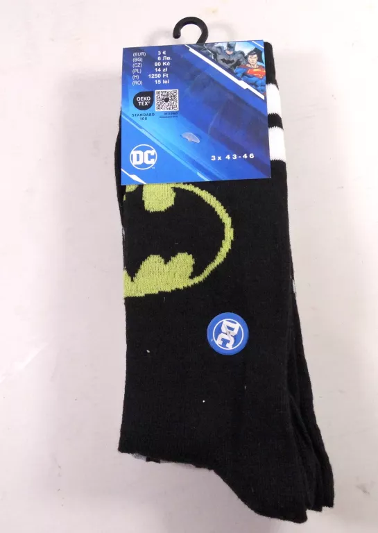 SKARPETKI BATMAN 43-46 3 PARY