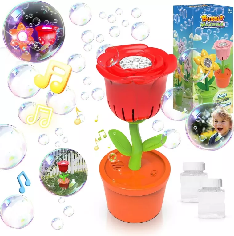 MASZYNKA DO BANIEK MYDLANYCH MUZYKA VICALO BUBBLE MACHINE KWIATEK