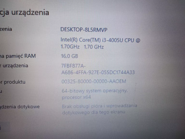 LAPTOP LENOVO B50-70 I3 16 GB / 128 GB