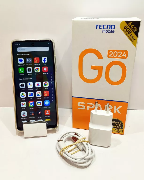 TELEFON TECNO MOBILE GO SPARK 2024 KOMPLET