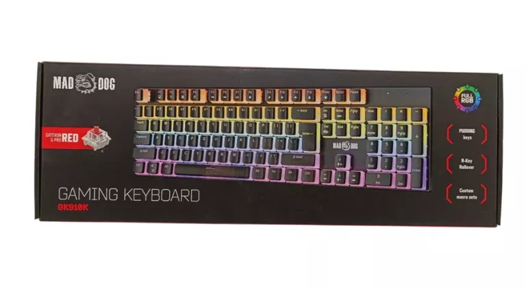 KLAWIATURA MAD DOG GK910K GATERON RED