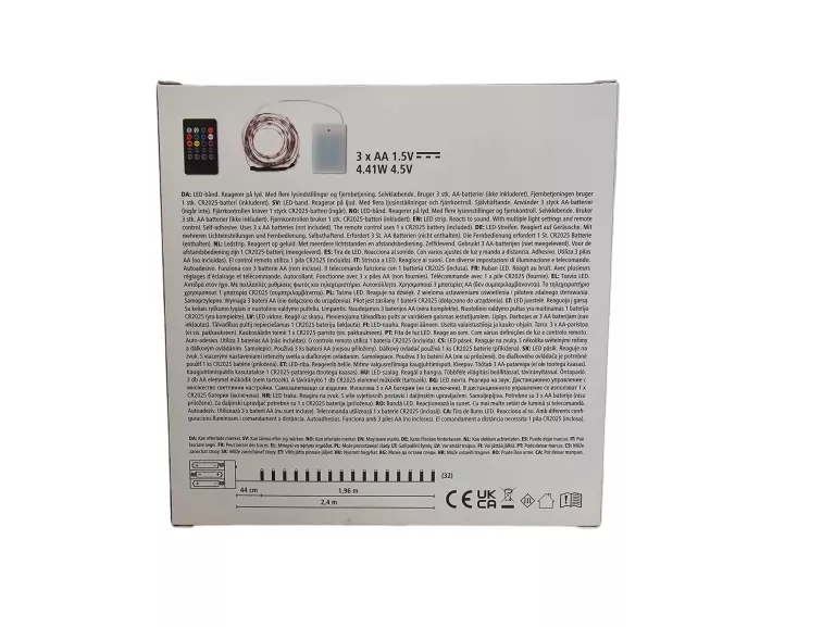 TAŚMA LED NA BATERIE Z PILOTEM 2,4M 4,41W
