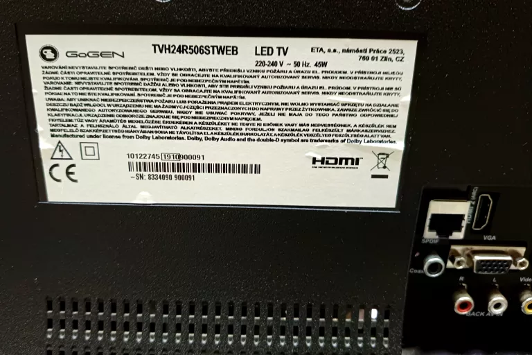 TELEWIZOR LED GOGEN TVH24R506STWEB 24" SMART TV PILOT