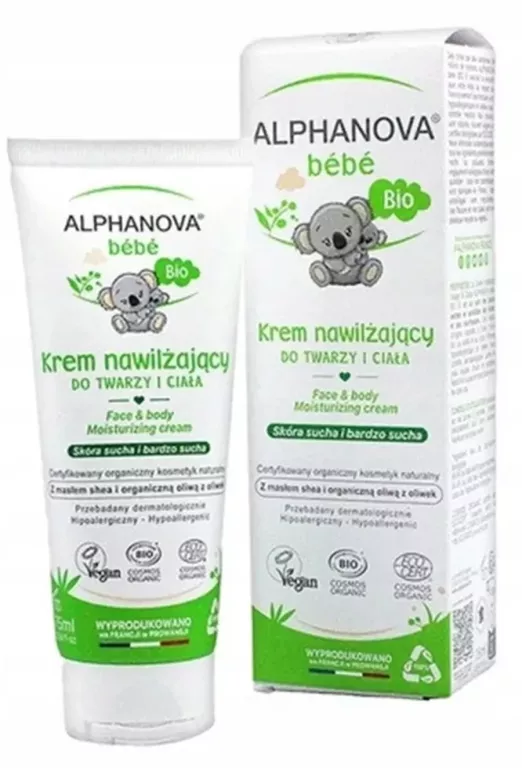 ALPHANOVA BEBE KREM NA BAZIE OLIWY DO TWARZY I CIAŁA 75 ML CREME HYDRATANT