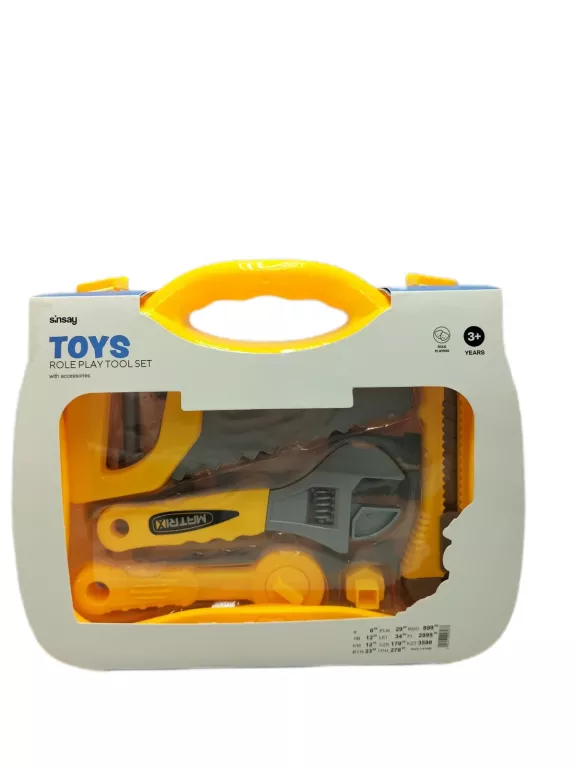 ZABAWKA ZESTAW NARZĘDZI WKRĘTARKA ROLE PLAY TOOL SET SINSAY 3+ 14 ELE