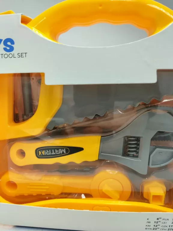 ZABAWKA ZESTAW NARZĘDZI WKRĘTARKA ROLE PLAY TOOL SET SINSAY 3+ 14 ELE