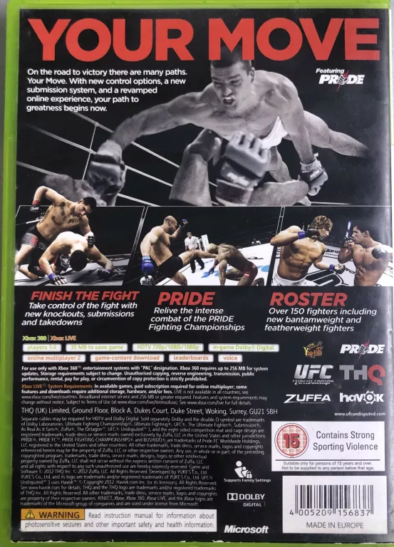 GRA XBOX 360 UFC 3 UNDISPUTED