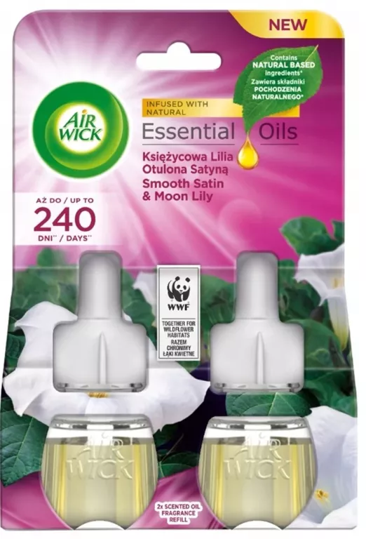 AIR WICK WKŁAD ELEKTRYCZNEGO ODŚWIEŻACZA KSIĘŻYCOWA LILIA SATYNA 2X19ML