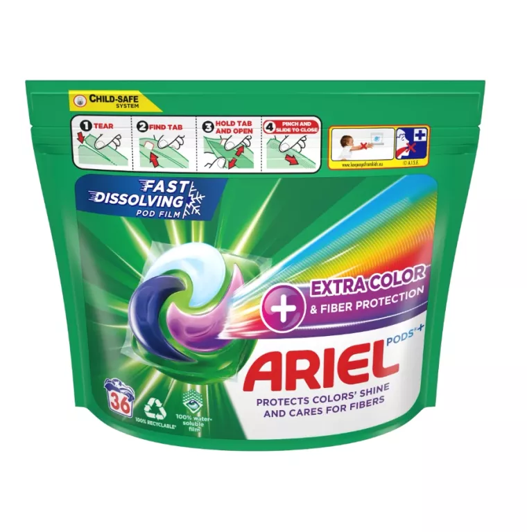 ARIEL ALL-IN-1 PODS FIBER PROTECTION KAPSUŁKI Z PŁYNEM DO PRANIA 36 PRAŃ 8