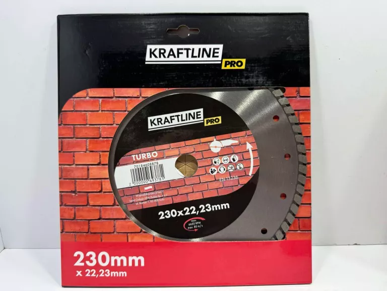 TARCZA DIAMENTOWA TURBO 230 X 22,23 MM KRAFTLINE PRO