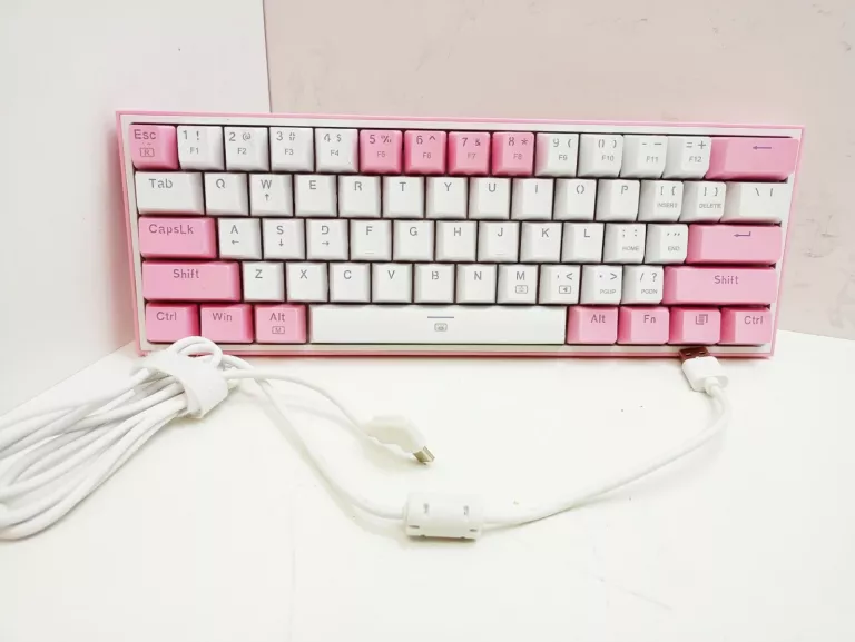 KLAWIATURA PC REDRAGON FIZZ RGB K617-RGB RÓŻOWA