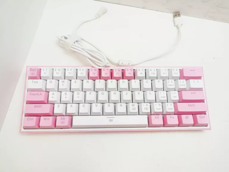 KLAWIATURA PC REDRAGON FIZZ RGB K617-RGB RÓŻOWA
