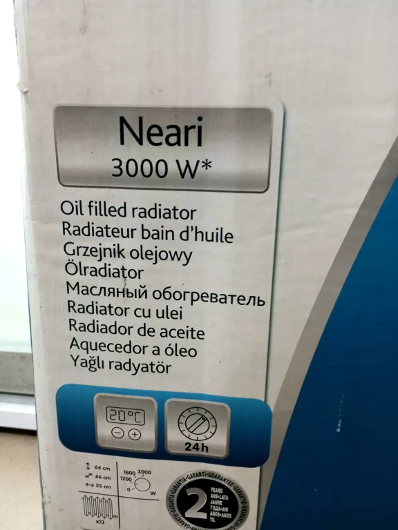 GRZEJNIK OLEJOWY BLYSS NEARI 3000W