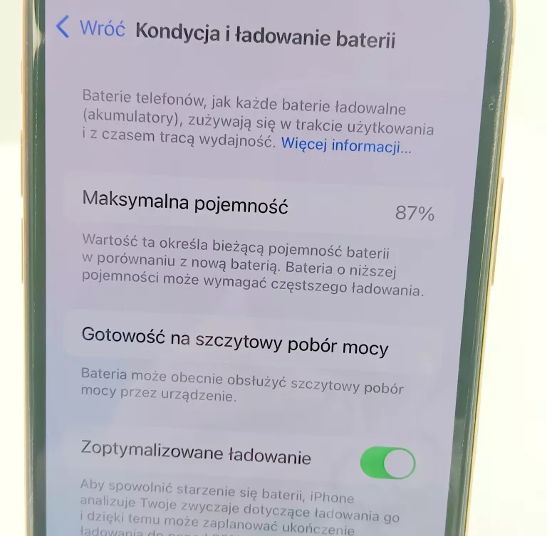 TELEFON IPHONE XS 256GB KONDYCJA 87% ZŁOTY