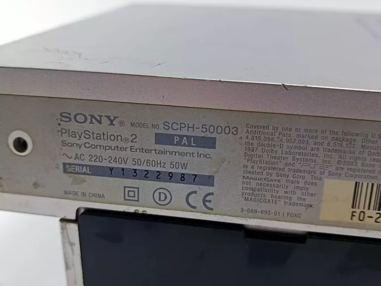 KONSOLA SONY PLAYSTATION 2 FAT SCPH-50003