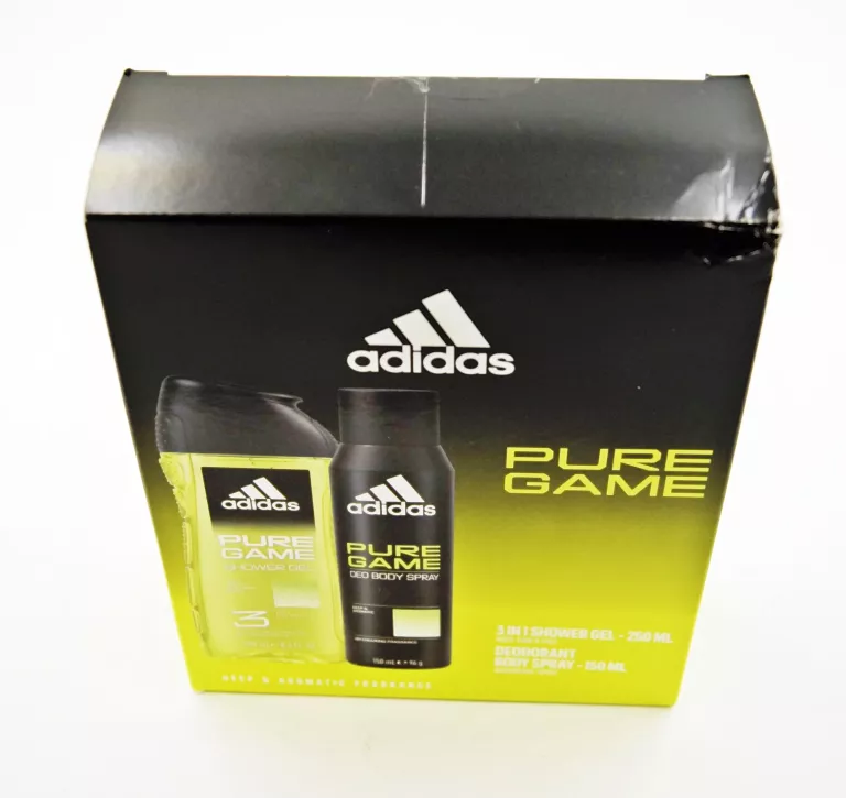 ZESTAW KOSMETYKÓW ADIDAS MEN PURE GAME 2 ELEMENTY ŻEL DEO