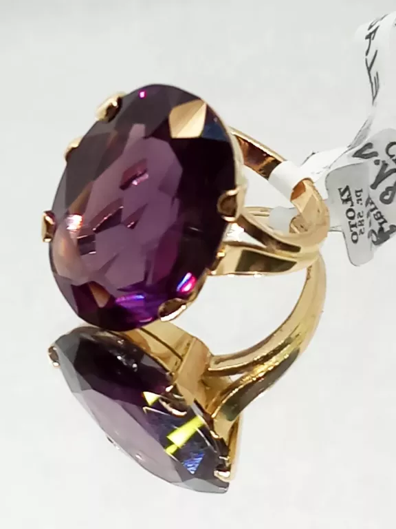 ZŁOTY PIERŚCIONEK Z AMETYSTEM PRÓBY 585
