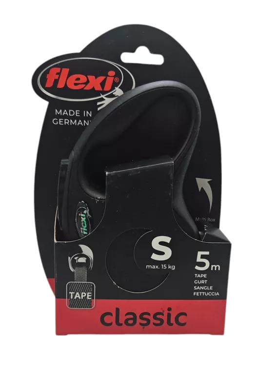 smycz-automatyczna-dla-psa-flexi-new-classic-s-tasma-5m-czarna-do-15kg-gorczewska-97-sc-warszawa