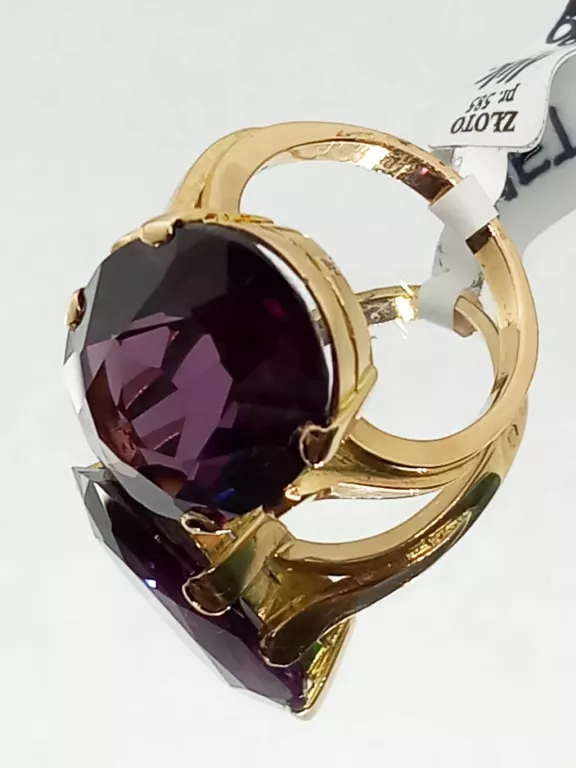 ZŁOTY PIERŚCIONEK Z AMETYSTEM PRÓBY 585
