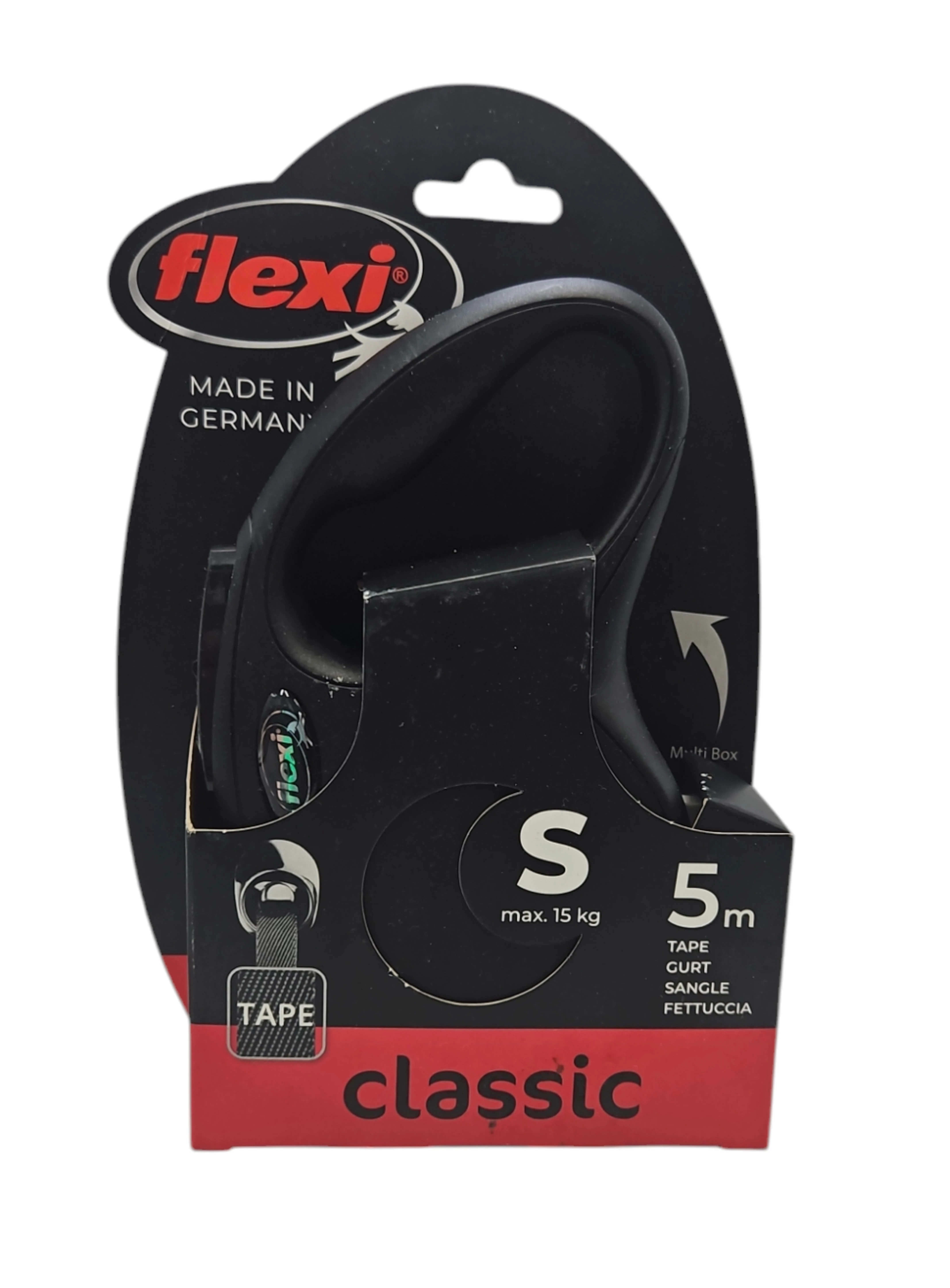 smycz-automatyczna-dla-psa-flexi-new-classic-s-tasma-5m-czarna-do-15kg-gorczewska-97-sc-warszawa