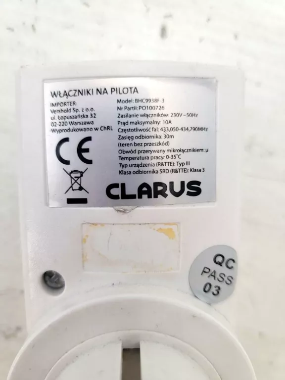 gniazdko-remote-control-clarus-1-okazja-ean-gtin-5902701703509