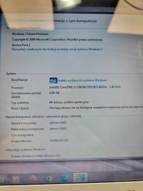 LAPTOP SONY VAIO SVT131A11M