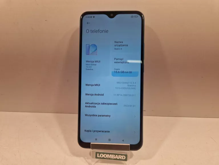 SMARTFON XIAOMI REDMI NOTE 9 4 GB / 64 GB 4G (LTE) NIEBIESKI