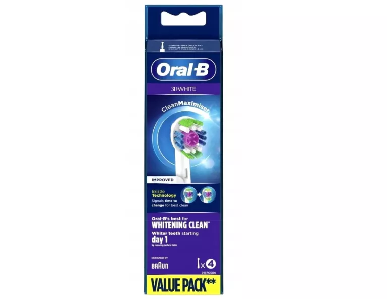 KOŃCÓWKI DO SZCZOTECZKI ORAL-B PRO 3D WHITE 4 SZT
