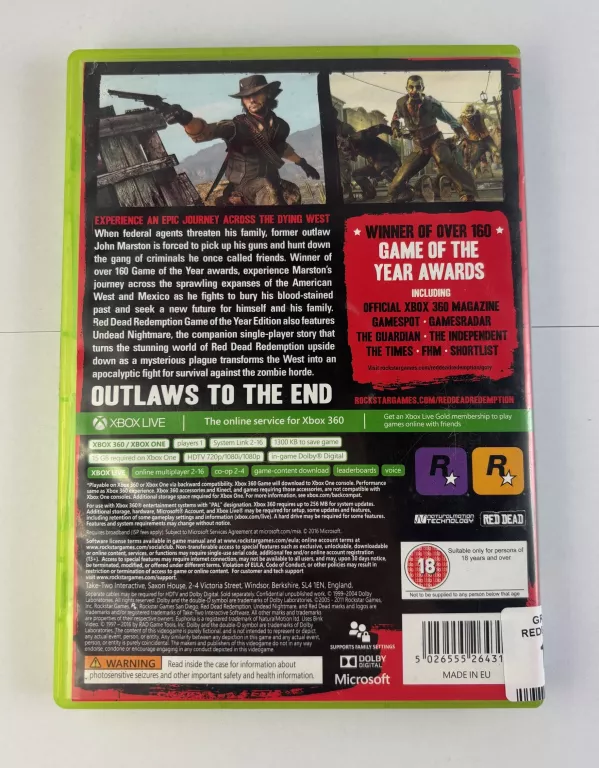GRA RED DEAD REDEMPTION GOTY XBOX ONE / XBOX 360