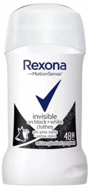 REXONA INVISIBLE BLACK WHITE 48H ANTYPERSPIRANT W SZTYFCIE 40ML