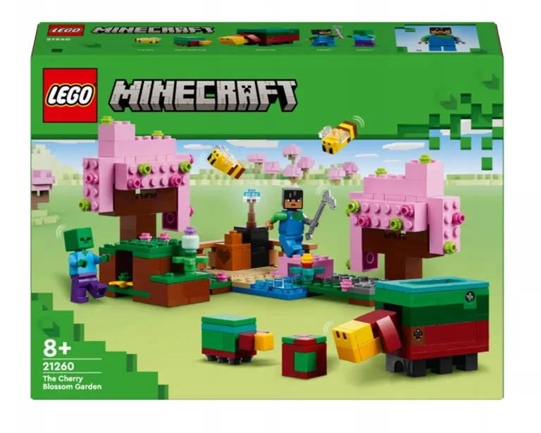 LEGO MINECRAFT 21260 WIŚNIOWY OGRÓD SUNNY ZOMBIE 2X PSZCZOŁA 2X NIUCHACZ