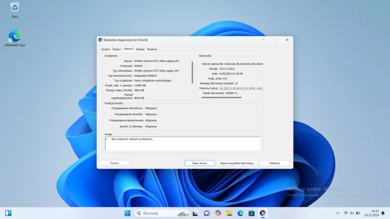 LAPTOP HP VICTUS 15 15,6'' I5-12450H 16/512GB SSD RTX3050 - ŁADNY STAN!