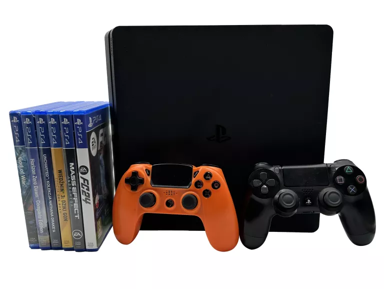 KONSOLA SONY PLAYSTATION 4 PS4 SLIM 500GB CUH-2216B + 2X PAD + 6 GIER!