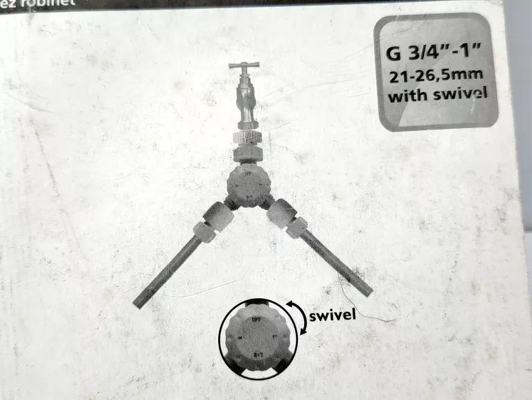 TRÓJNIK ROZDZIELACZ WĘŻA OGRODOWEGO G 3/4"-1" POLET AQUALITY PREMIUM