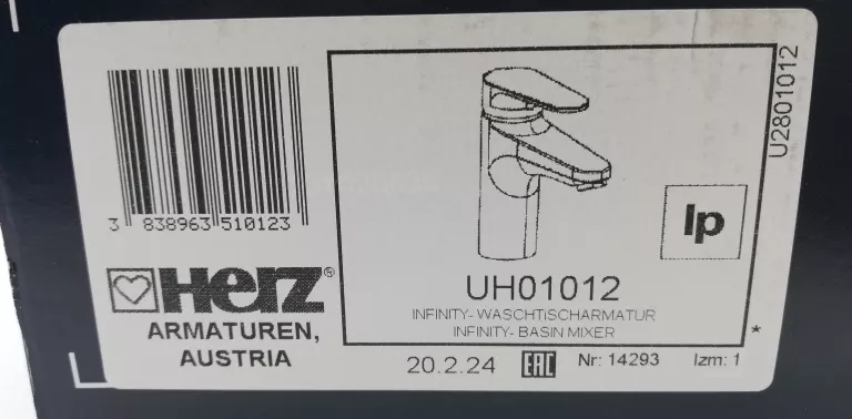 HERZ UNITAS BATERIA ZLEWOZMYWAKOWA WYSOKA 3-RUROWA INFINITY UH01012