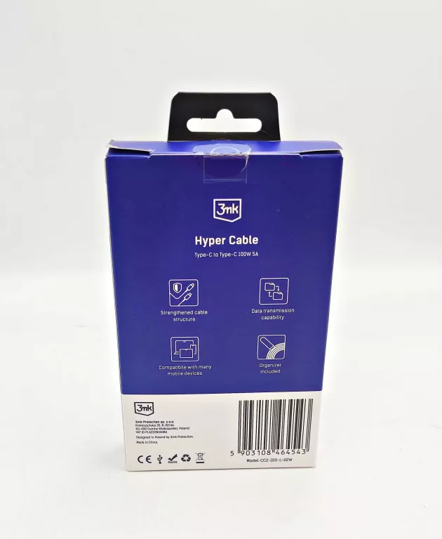 3MK HYPER CABLE C TO C 2M 100W