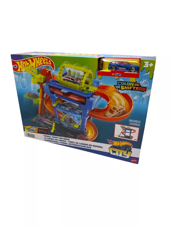 HOT WHEELS MYJNIA SAMOCHODOWA Z OBROTOWYM TUNELEM HNT80 COLOR SHIFTERS