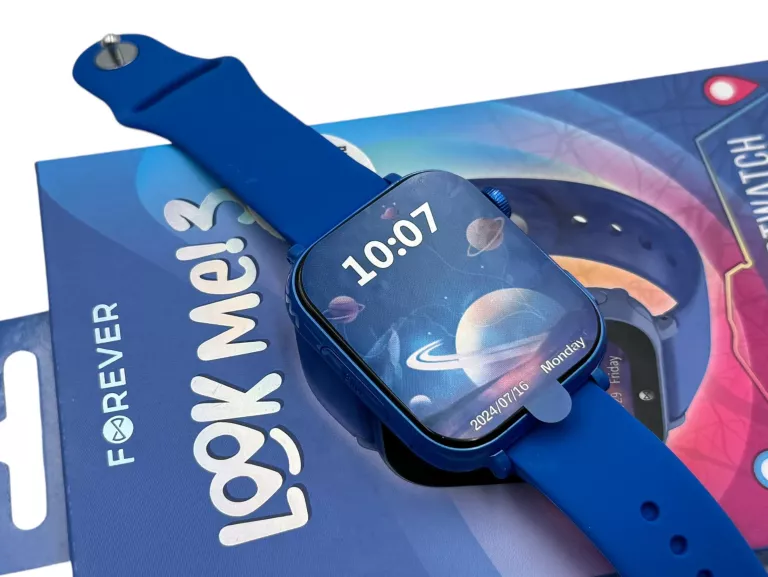 SMARTWATCH FOREVER LOOK ME 3 KW-520 4G LTE NIEBIESKI - JAK NOWY!