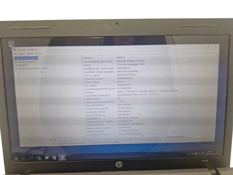 LAPTOP HP 625 256GB/ ZASILACZ