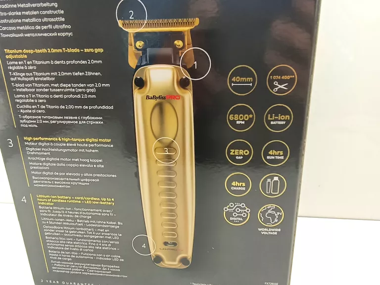 BABYLISS TRYMER LOPRO ZŁOTY (FX726GE)