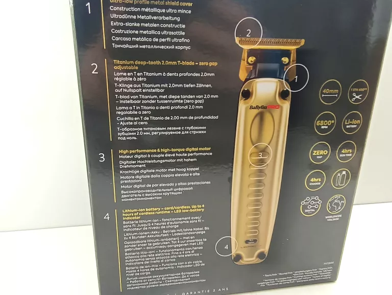 BABYLISS TRYMER LOPRO ZŁOTY (FX726GE)