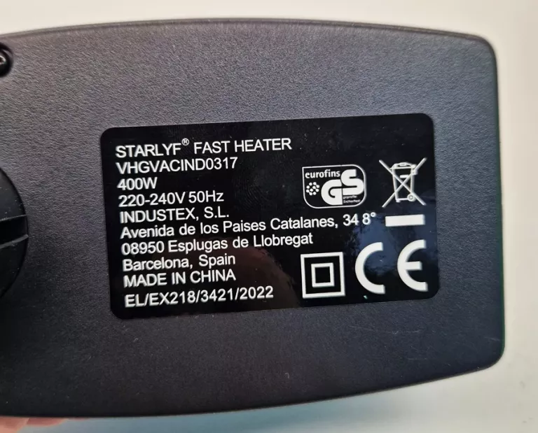 SZYBKI GRZEJNIK STARLYF FAST HEATER 400 W