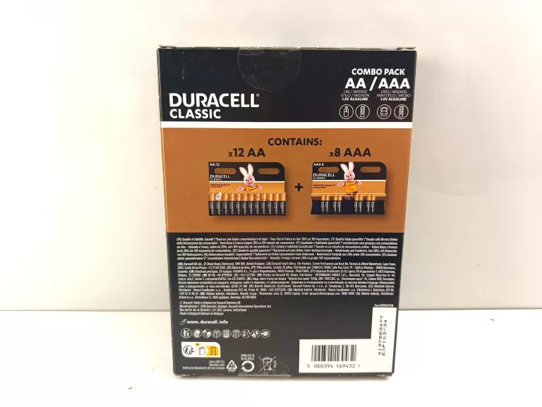 BATERIA ALKALICZNA DURACELL ZESTAW 12AA + 8AAA