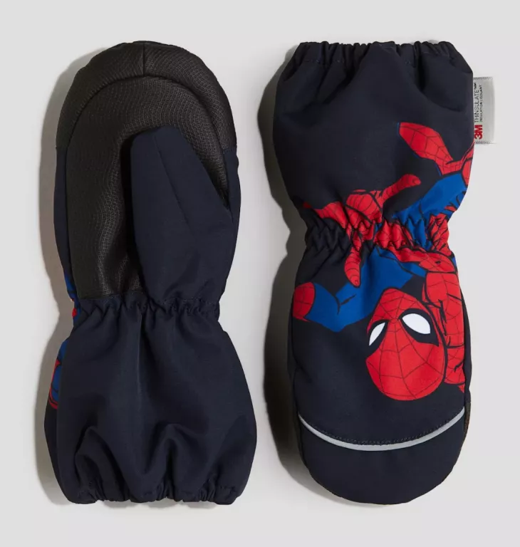 NIEPRZEMAKALNE WATOWANE RĘKAWICE Z JEDNYM PALCEM SPIDERMAN R. 98/104