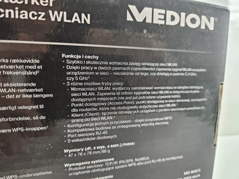 REPEATER WZMACNIACZ WI-FI MEDION