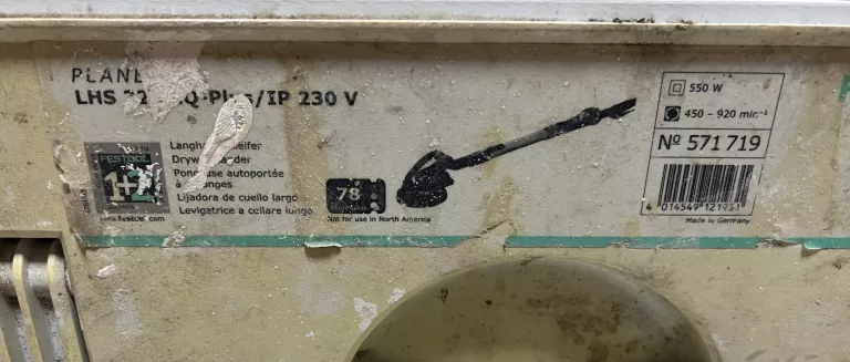 SZLIFIERKA DO GIPSU ŻYRAFA FESTOOL LHS 225 EQ / ZESTAW