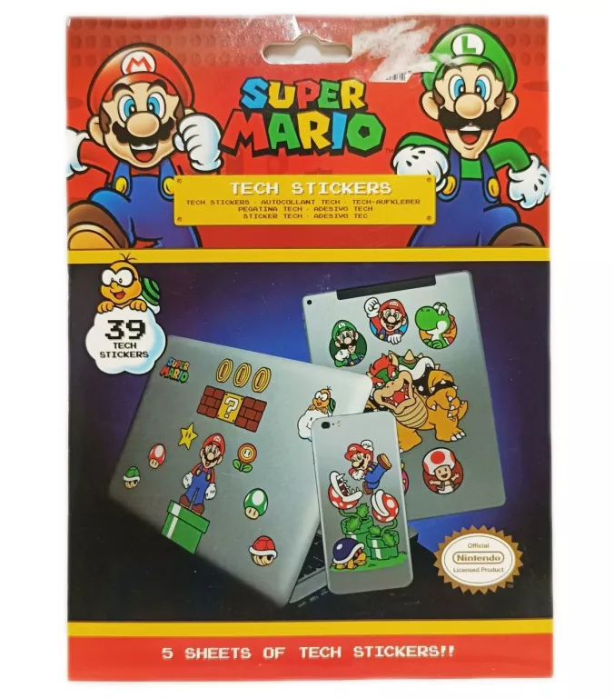 NAKLEJKI SUPER MARIO - 39 SZTUK